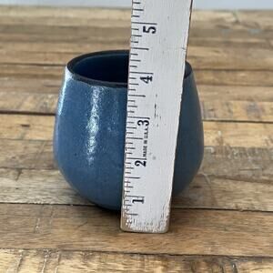 MATCH Stoneware Cup 3.75" Textured Blue Glaze Finish